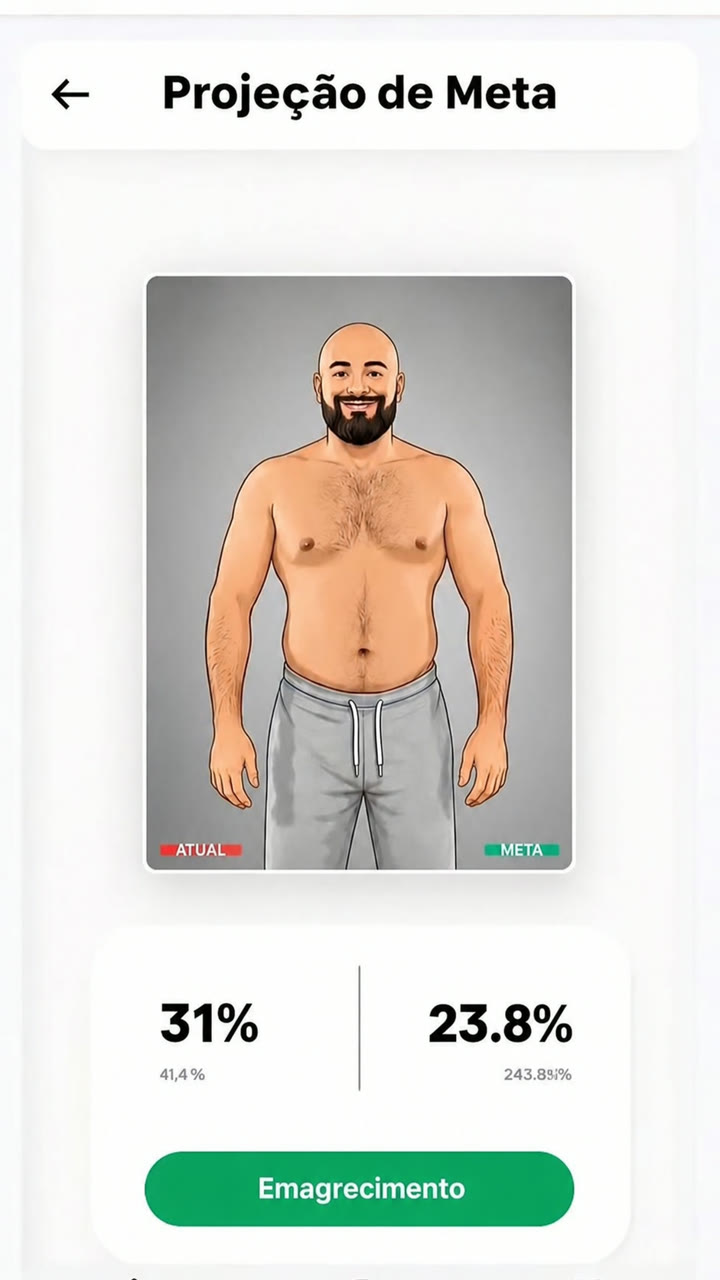 Exemplo de projeção visual FitNutriPro