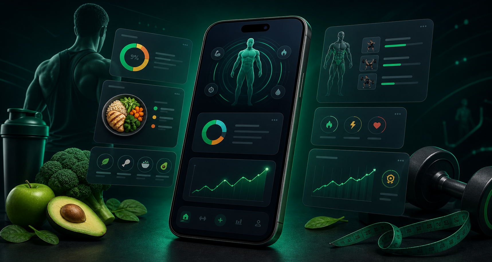 FitNutriPro com análise corporal, dieta, treino e evolução por IA